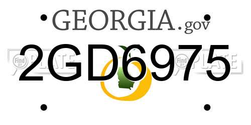 2GD6975 Georgia License Plate