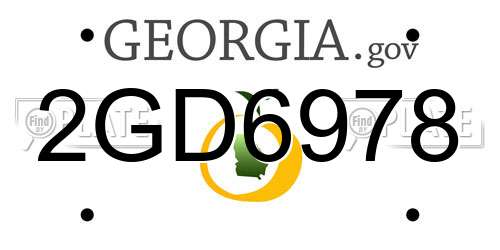 2GD6978 Georgia License Plate