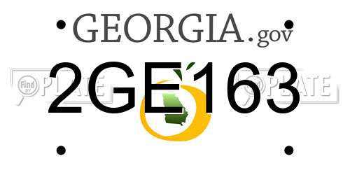 2GE163 Georgia License Plate