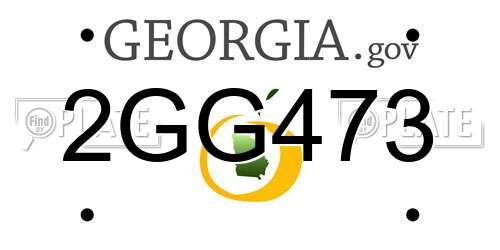 2GG473 Georgia License Plate