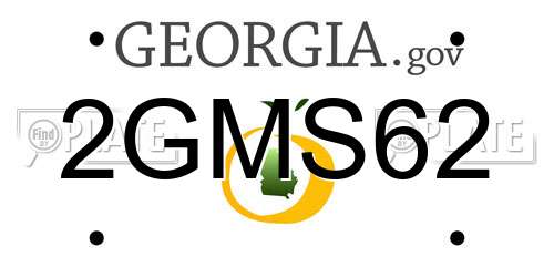 2GMS62 Georgia License Plate