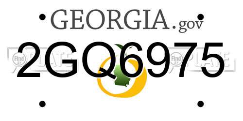 2GQ6975 Georgia License Plate