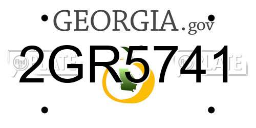 2GR5741 Georgia License Plate