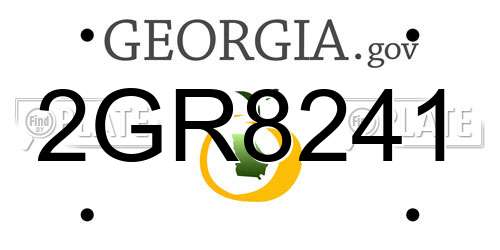 2GR8241 Georgia License Plate