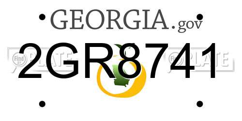 2GR8741 Georgia License Plate