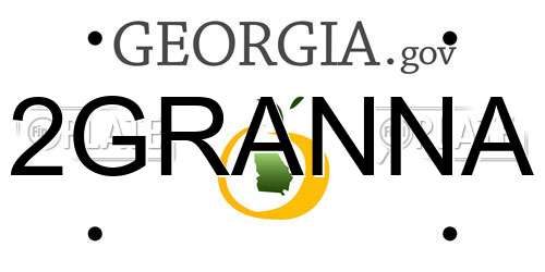 2GRANNA Georgia License Plate