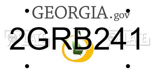 2GRB241 Georgia License Plate