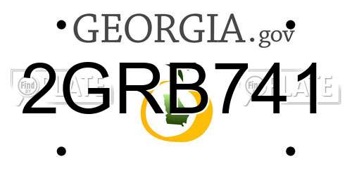 2GRB741 Georgia License Plate