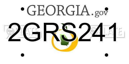 2GRS241 Georgia License Plate