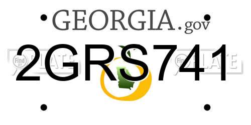 2GRS741 Georgia License Plate