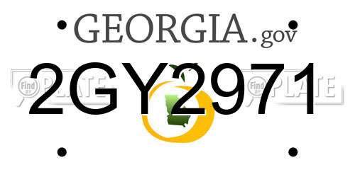 2GY2971 Georgia License Plate