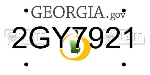 2GY7921 Georgia License Plate
