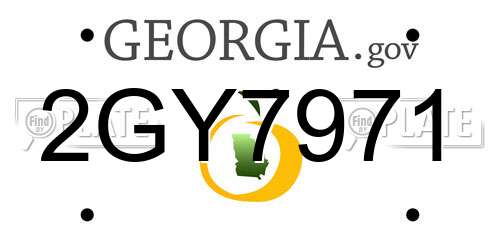 2GY7971 Georgia License Plate