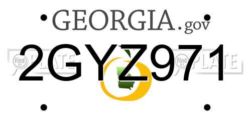 2GYZ971 Georgia License Plate