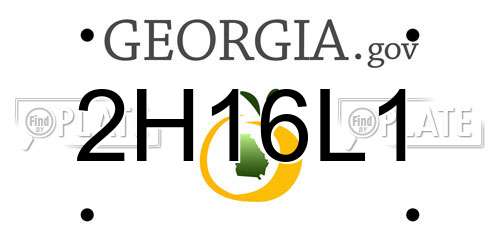 2H16L1 Georgia License Plate