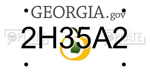 2H35A2 Georgia License Plate