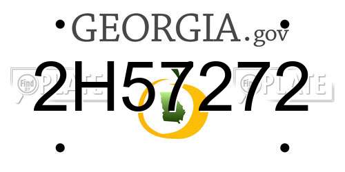 2H57272 Georgia License Plate