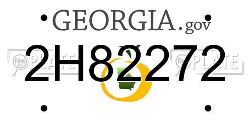2H82272 Georgia License Plate