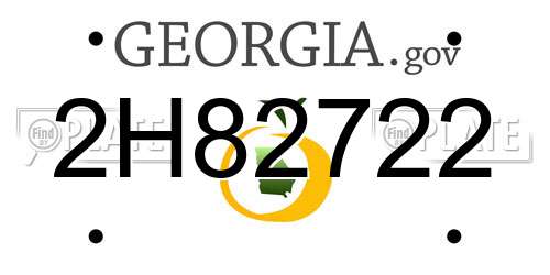 2H82722 Georgia License Plate