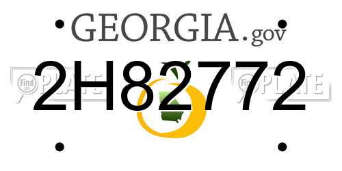 2H82772 Georgia License Plate