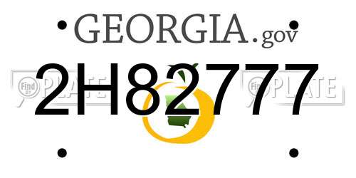 2H82777 Georgia License Plate