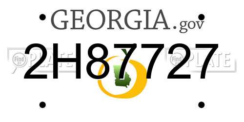2H87727 Georgia License Plate