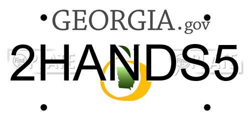 2HANDS5 Georgia License Plate
