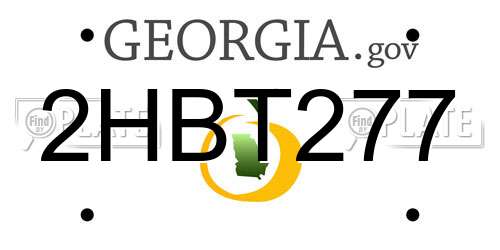2HBT277 Georgia License Plate