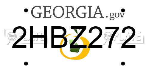 2HBZ272 Georgia License Plate