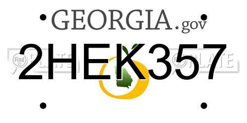 2HEK357 Georgia License Plate