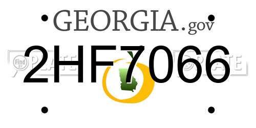 2HF7066 Georgia License Plate