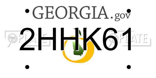 2HHK61 Georgia License Plate
