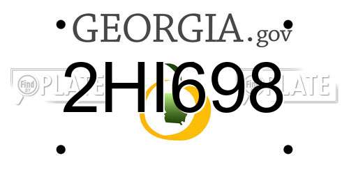 2HI698 Georgia License Plate