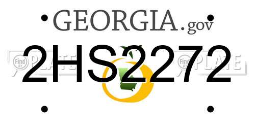 2HS2272 Georgia License Plate