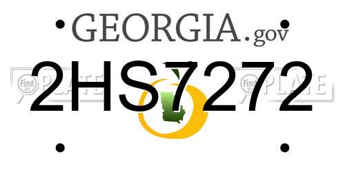 2HS7272 Georgia License Plate