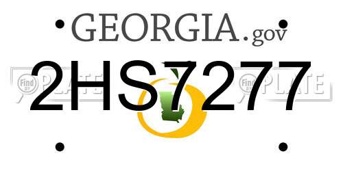 2HS7277 Georgia License Plate