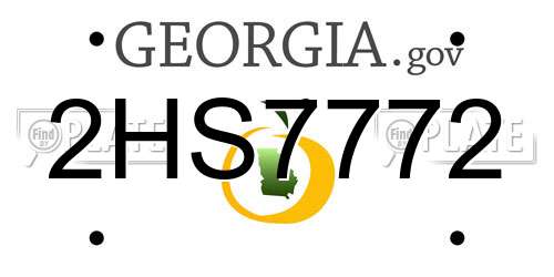 2HS7772 Georgia License Plate