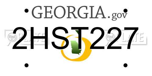 2HST227 Georgia License Plate
