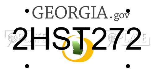 2HST272 Georgia License Plate