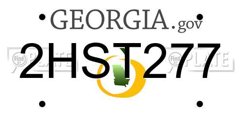 2HST277 Georgia License Plate