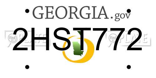 2HST772 Georgia License Plate