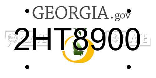 2HT8900 Georgia License Plate