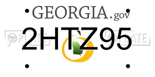 2HTZ95 Georgia License Plate