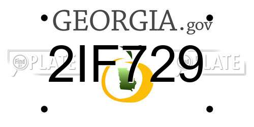 2IF729 Georgia License Plate