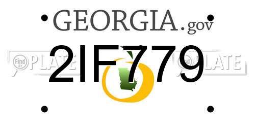2IF779 Georgia License Plate