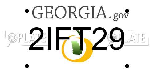 2IFT29 Georgia License Plate