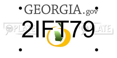 2IFT79 Georgia License Plate