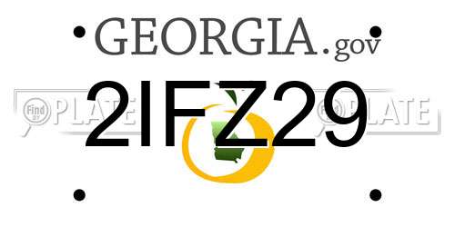 2IFZ29 Georgia License Plate