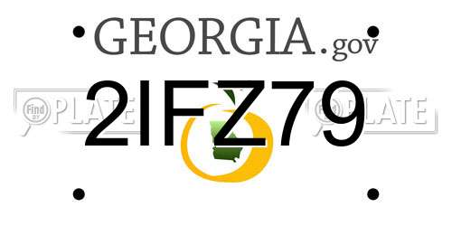 2IFZ79 Georgia License Plate