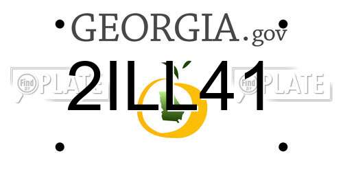 2ILL41 Georgia License Plate